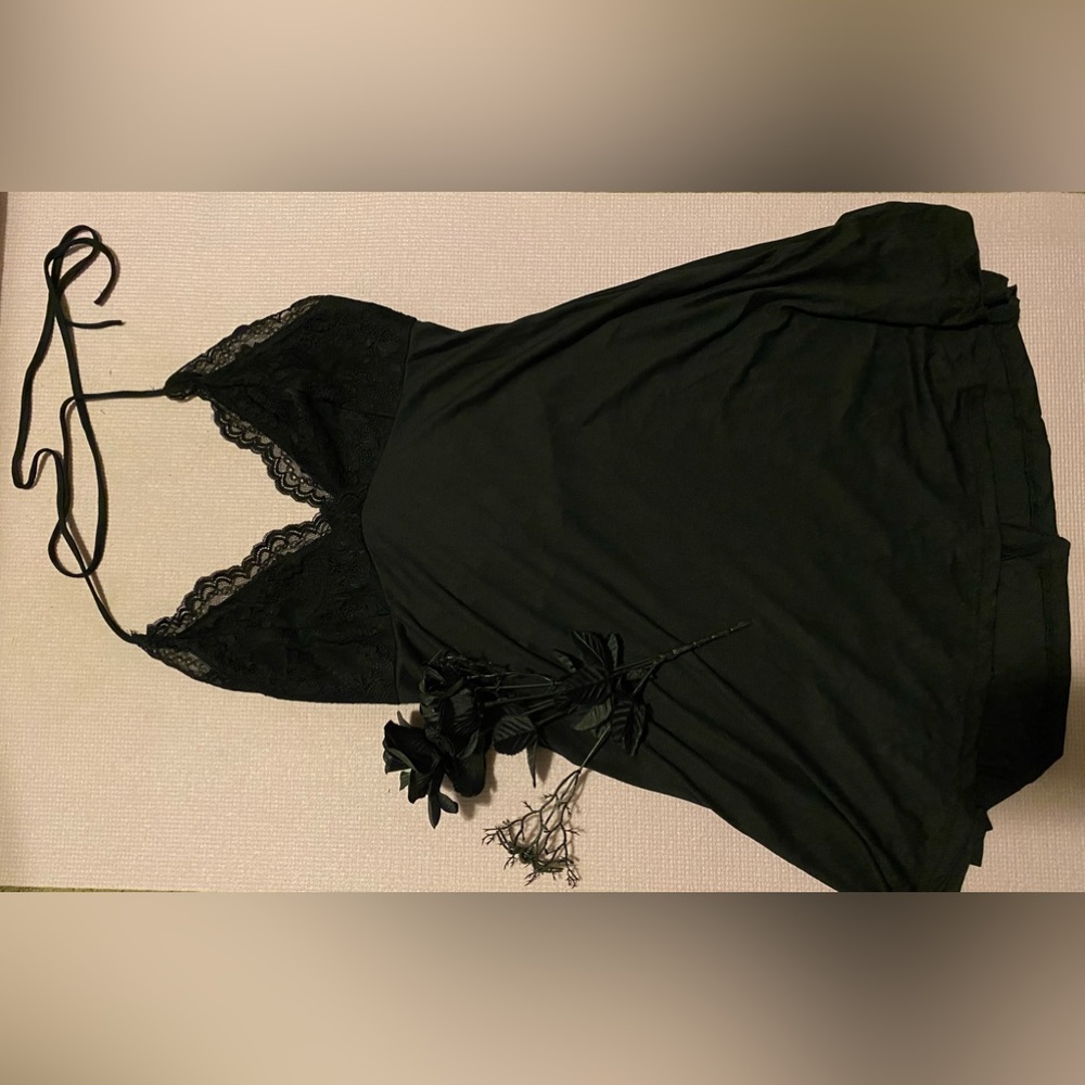 A halter dress.